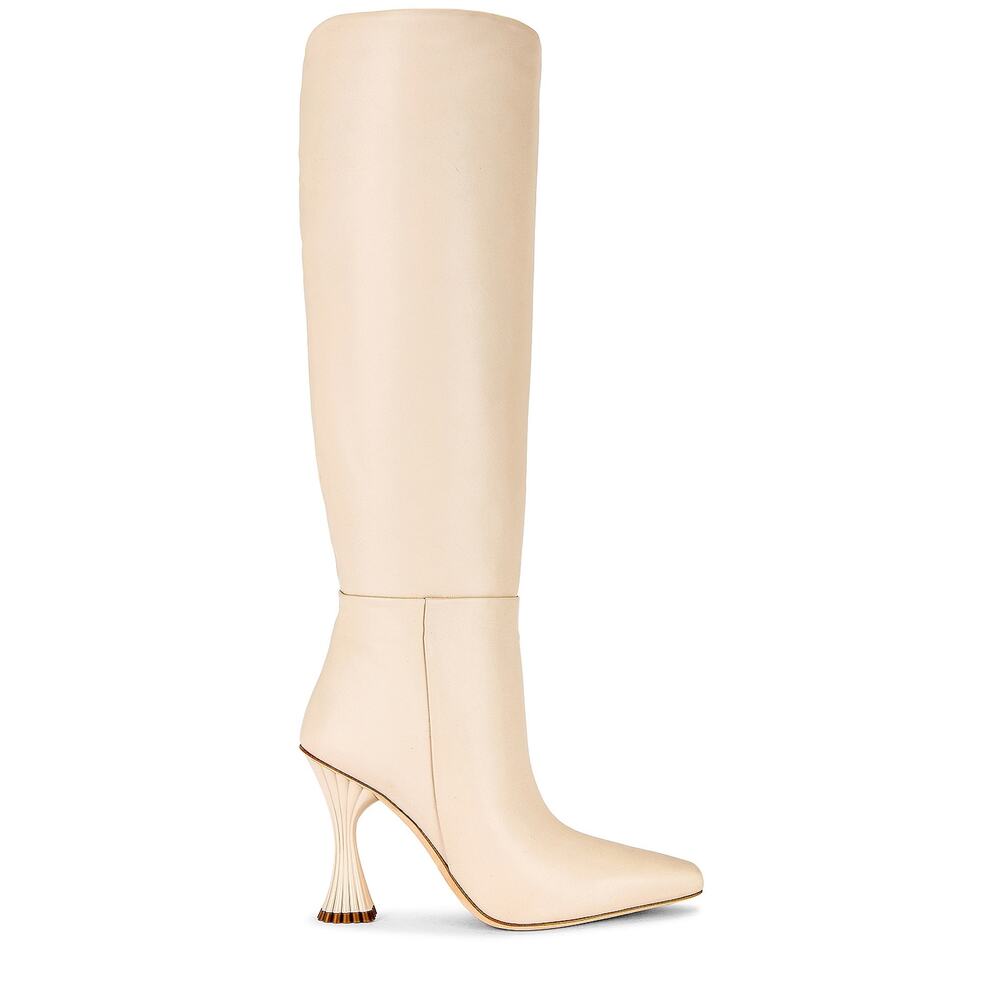 A'mmonde Atelier Sculptural Ivory Giorgia Boots Size EU 40 / US 10